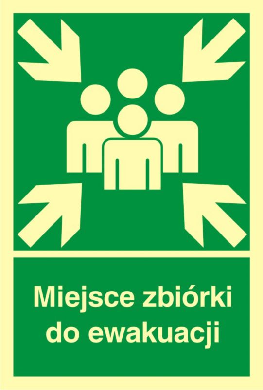 Znak Miejsce zbiórki do ewakuacji