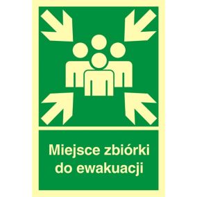 Znak Miejsce zbiórki do ewakuacji