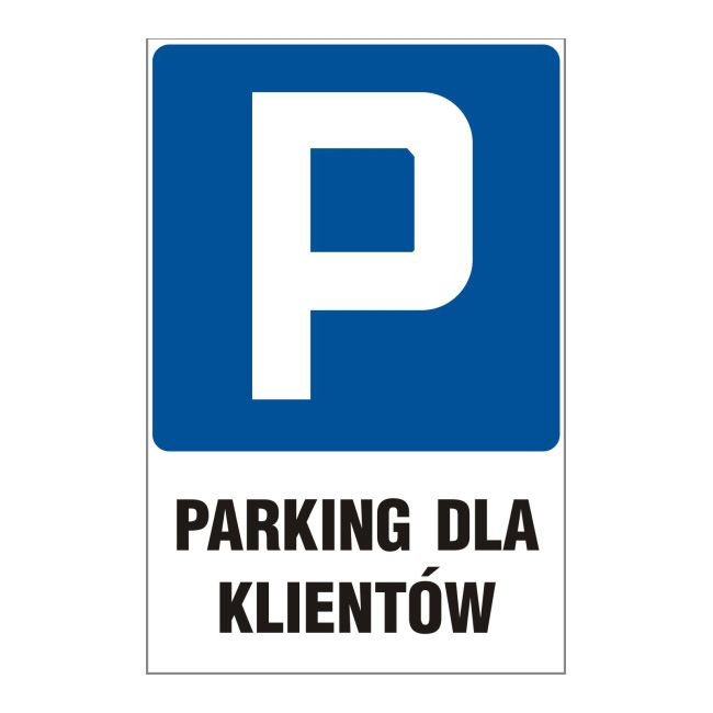 Znak Parking dla klientów