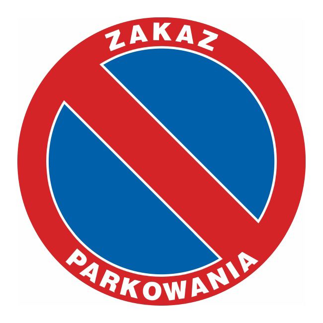 Znak Zakaz parkowania 20 x 60 cm