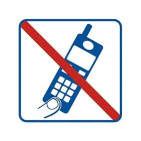Znak Zakaz używania telefonów komórkowych