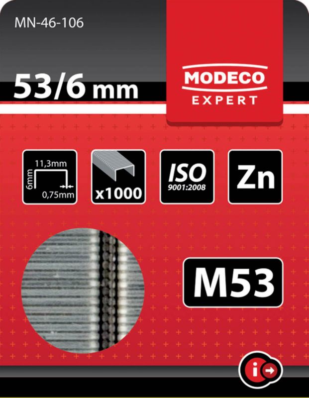 Zszywki tapicerskie Modeco M53 10 mm 1000 szt.