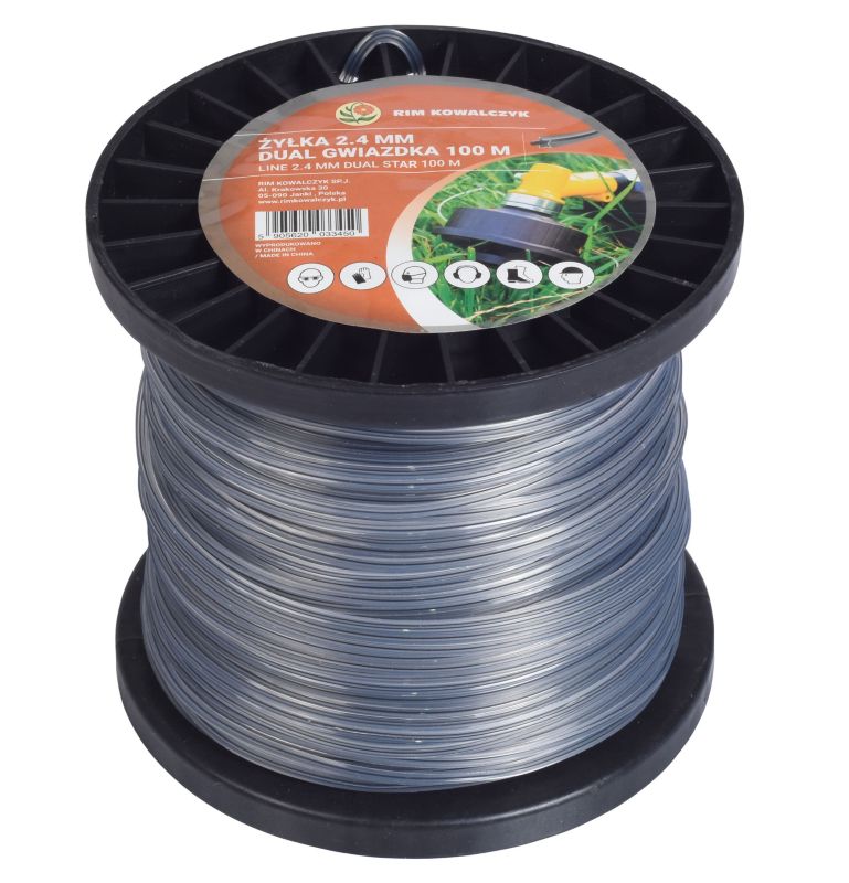 Żyłka tnąca Dual gwiazdka 2,4 mm 100 m