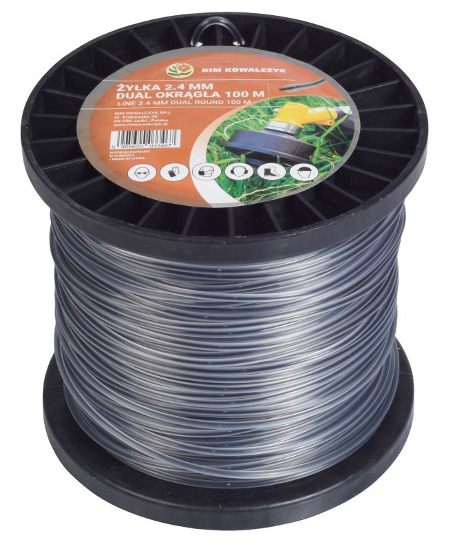 Żyłka tnąca Dual okrągła 2,4 mm 100 m