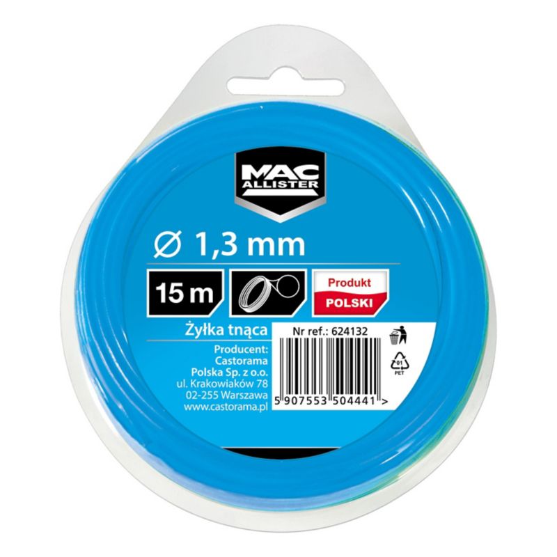 Żyłka tnąca Mac Allister 1,3 mm / 15 m okrągła