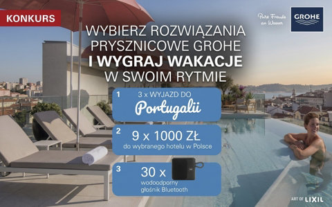 Konkurs Wybierz rozwiązania prysznicowe Grohe i wygraj w wakacje w swoim rytmie